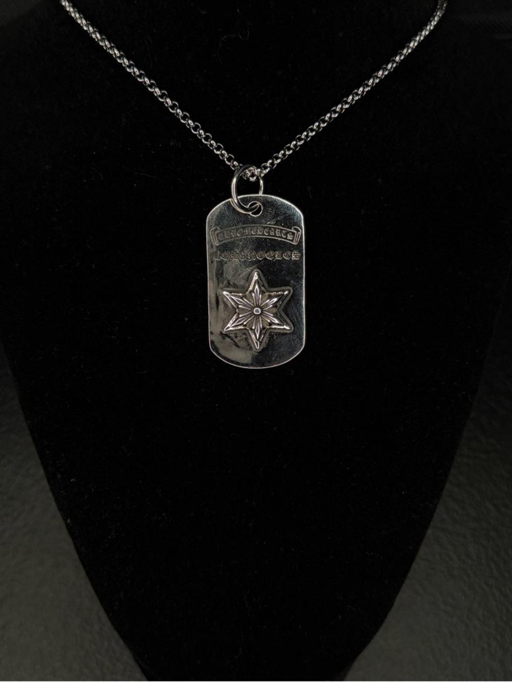 Chrome Hearts Star Los Angeles Dogtag Unisex Necklace